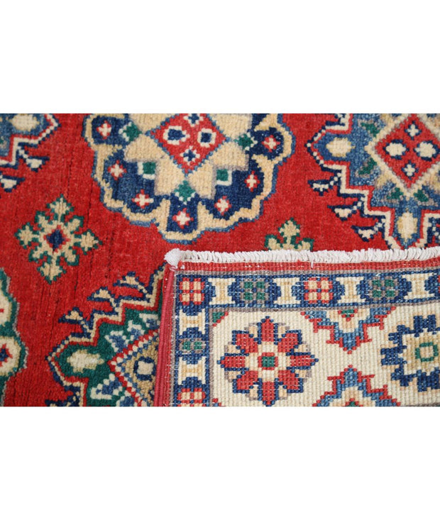 Hand Knotted Tribal Kazak Wool Rug 3' 3" x 4' 11" - No. AT52010