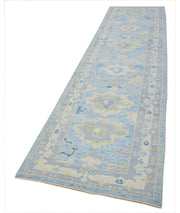Hand Knotted Turkey Oushak Wool Rug 3'  x 12' 10" - No. AT66849