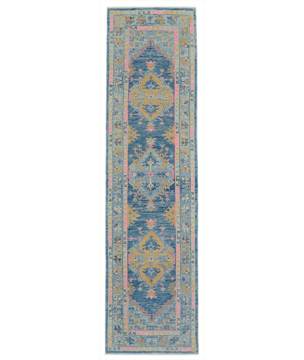 Hand Knotted Turkey Oushak Wool Rug 2' 11" x 11' 3" - No. AT83380