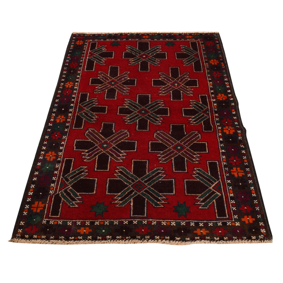 Hand Knotted Baluchi Rug 3' 1" x 4' 7" - No. AL55904