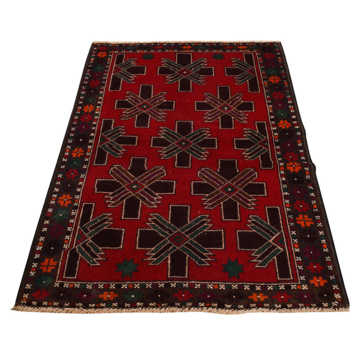 Hand Knotted Baluchi Rug 3' 1" x 4' 7" - No. AL55904