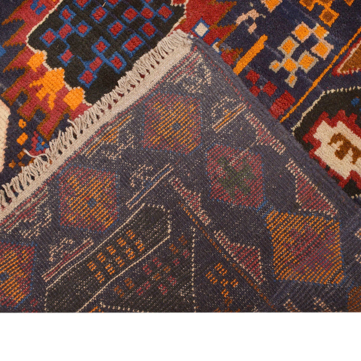 Tan Afghan Kohistani Rug 6'10" x 9'3" Hand-Knotted border
