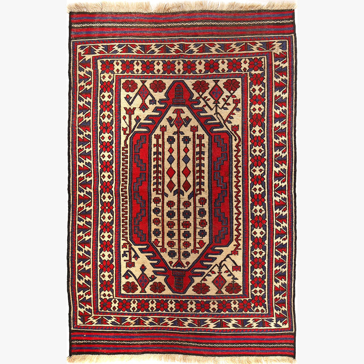 Hand Knotted Vintage Kilim 4' 4" x 6' 9" - No. AL73252