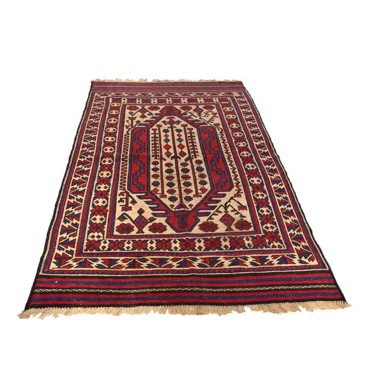 Hand Knotted Vintage Kilim 4' 4" x 6' 9" - No. AL73252