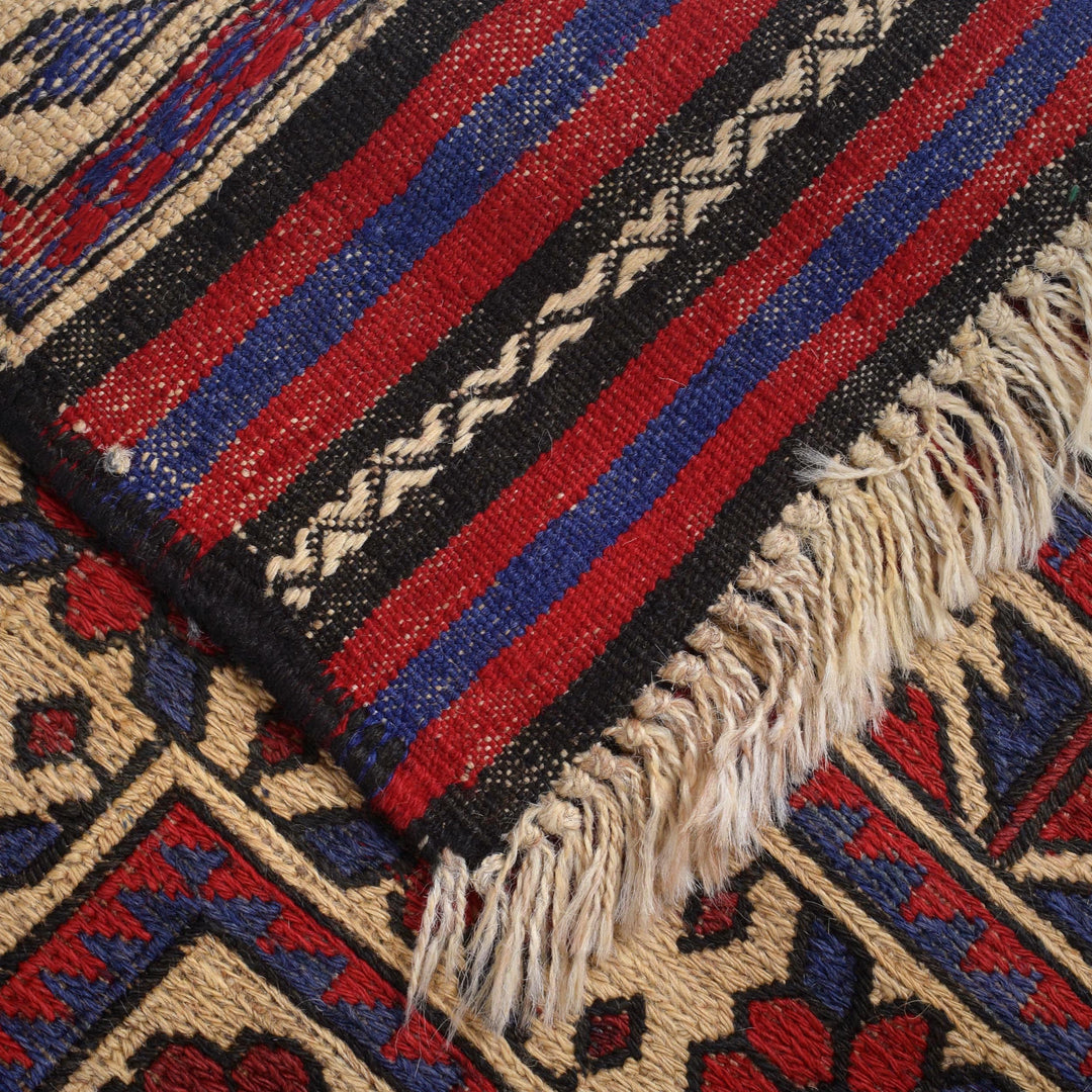 Hand Knotted Vintage Kilim 4' 4" x 6' 9" - No. AL73252