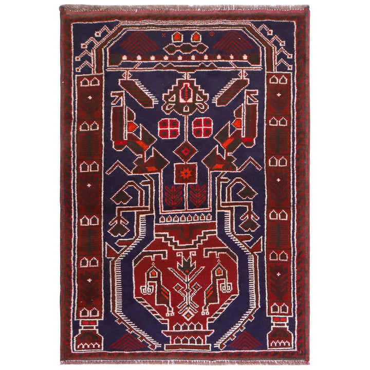 Hand Knotted Baluchi Rug 2' 11" x 4' 9" - No. AL14460