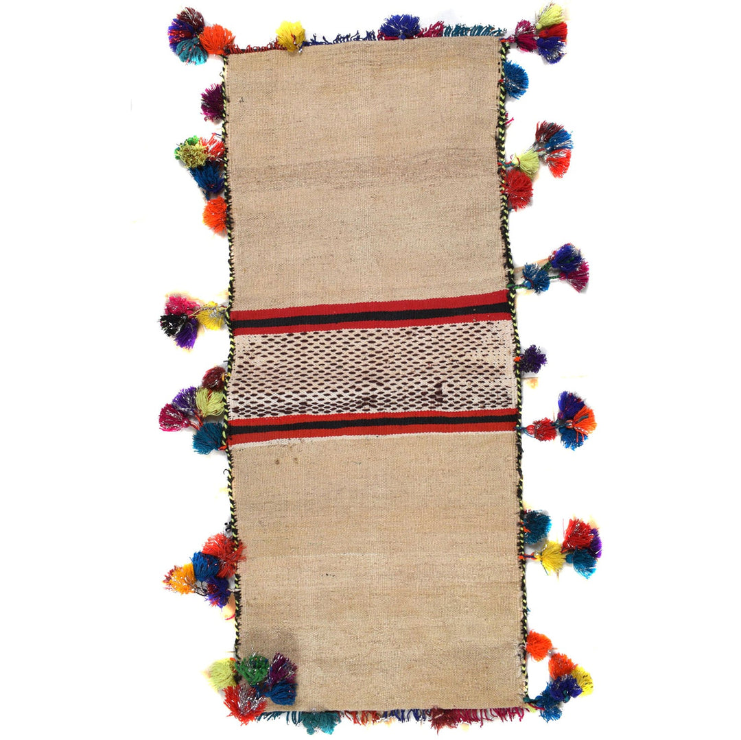 Afghan Sadde Bag Rug 1' 6" x 3' 5" Flat-Weave detail