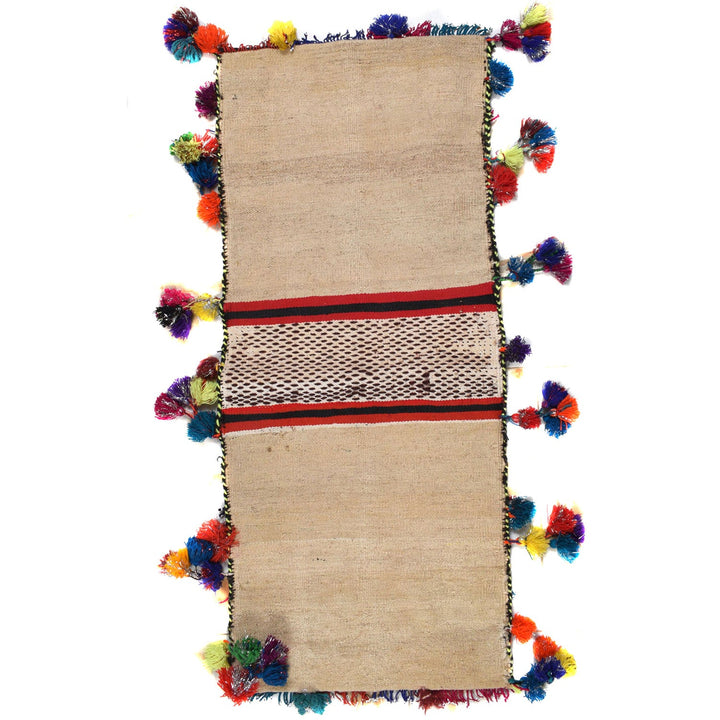 Afghan Sadde Bag Rug 1' 6" x 3' 5" Flat-Weave detail