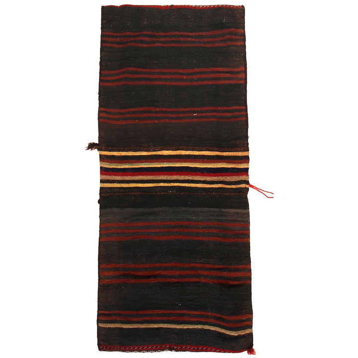 Afghan Khorjin Saddle Rug 2' 2" x 5' 0" Flat-Weave detail