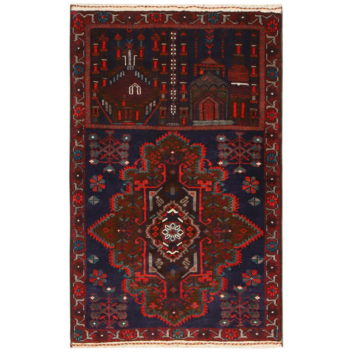 Hand Knotted Prayer Rug 2' 10" x 4' 5" - No. AL46499