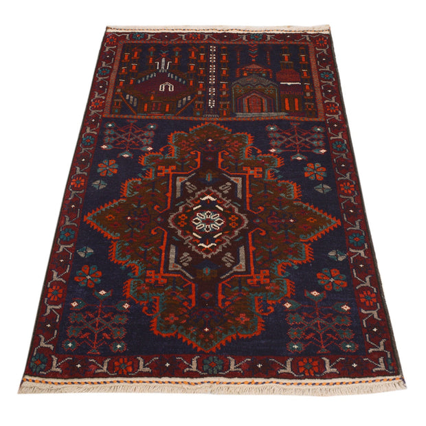 Hand Knotted Prayer Rug 2' 10" x 4' 5" - No. AL46499
