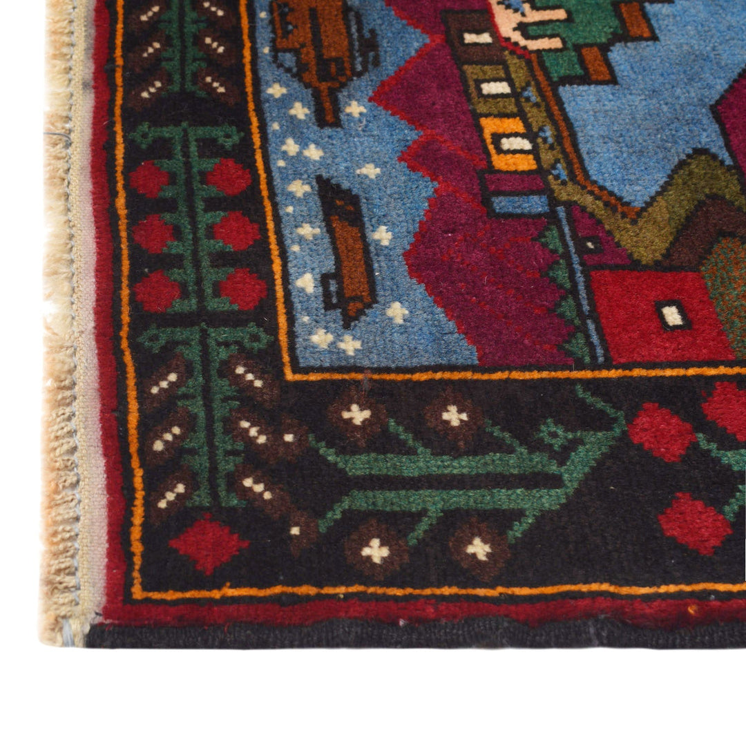 Handmade Pictorial Carpet 2' 10" x 4' 6" - No. AL35688