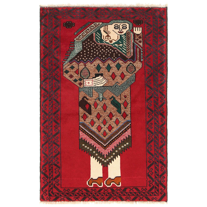 Handmade Picture Area Rug 2' 9" x 4' 6" - No. AL46237