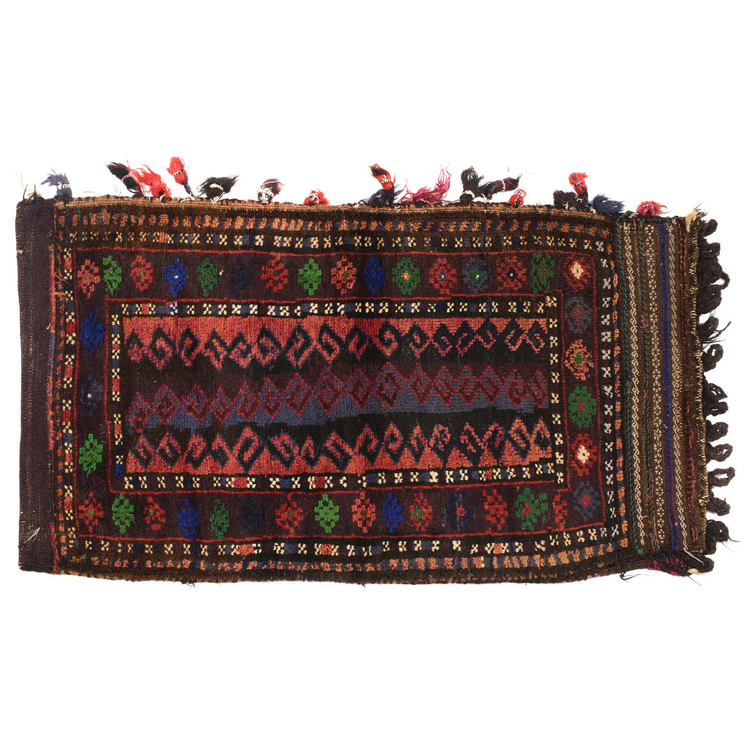 Afghan Tribal Balisht Rug 1' 11" x 3' 7" Hand-Knotted