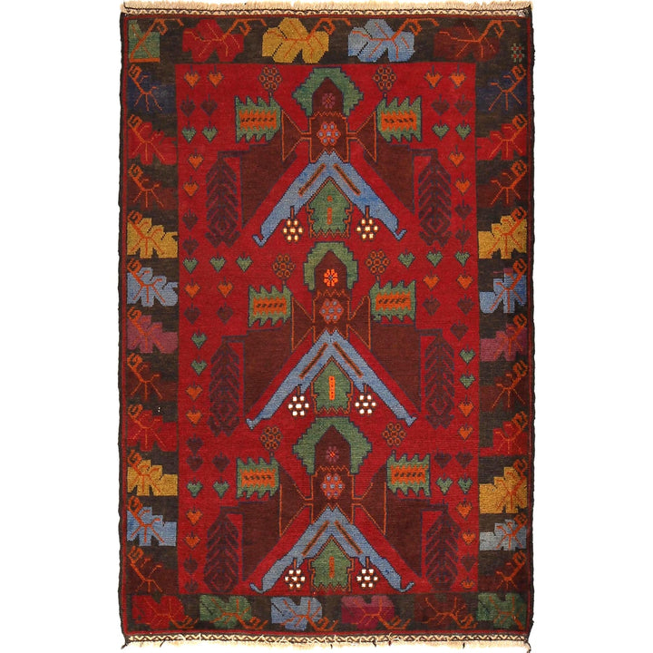 Traditional Baloch Rug 3' 1" x 4' 6" - No. AL37581