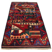 Handmade Picture Area Rug 3' 8" x 6' 6" - No. AL74120