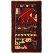 Handmade Picture Area Rug 3' 9" x 6' 7" - No. AL88232