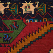 Handmade Picture Area Rug 3' 9" x 6' 7" - No. AL88232