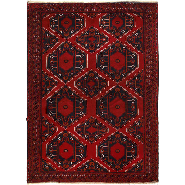 Deep Red Color Baluchi Carpet 7' 1" x 10' 4" - No. AL27598
