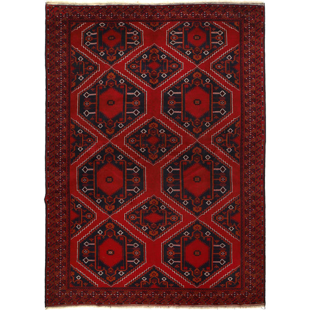 Deep Red Color Baluchi Carpet 7' 1" x 10' 4" - No. AL27598