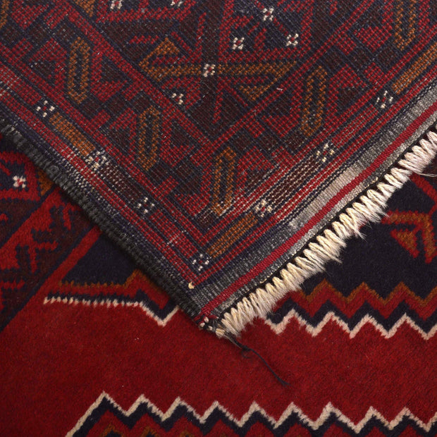Deep Red Color Baluchi Carpet 7' 1" x 10' 4" - No. AL27598
