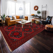 Deep Red Color Baluchi Carpet 7' 1" x 10' 4" - No. AL27598