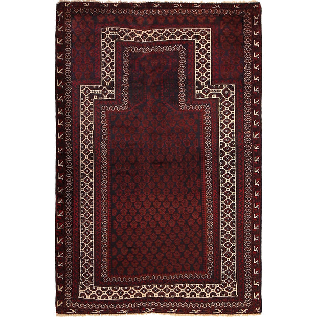 Hand Knotted Prayer Rug 3' 1" x 4' 8" - No. AL63531