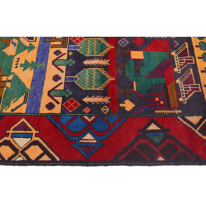 Handmade Picture Area Rug 3' 7" x 6' 4" - No. AL50527