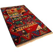 Handmade Picture Area Rug 3' 7" x 6' 4" - No. AL50527