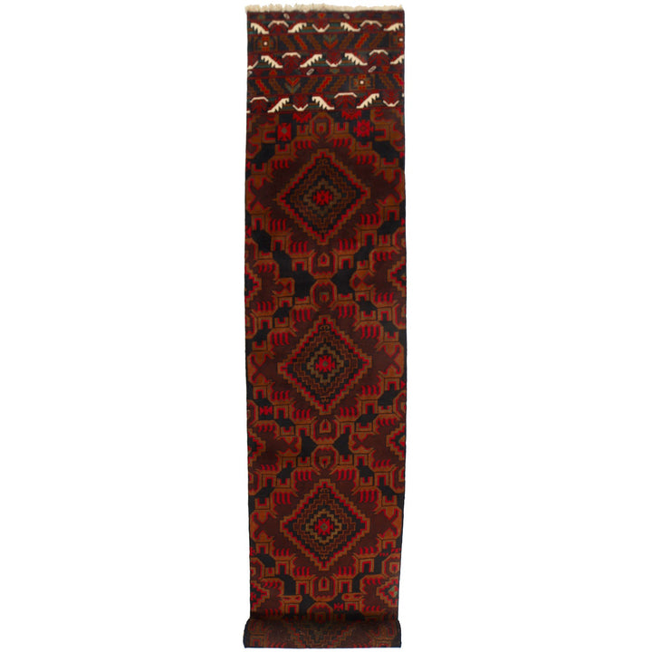 Hand-Knotted Afghan Baluchi Runner 2' 2" x 12' 11" - No. AL88397