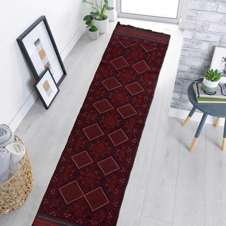 Handmade Afghan Runner 2' 4" x 11' 8" - No. AL69806