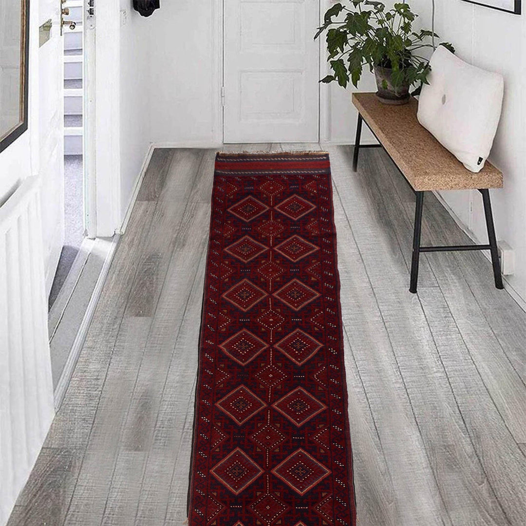 Hand Knotted Mashwani Runner 2' 4" x 11' 8" - No. AL94444