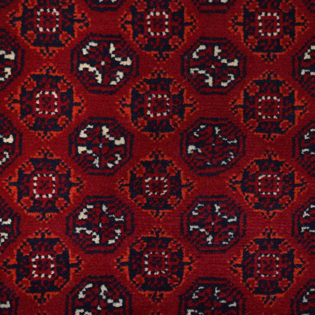 Burgundy Red Afghan Khoja Roshnai Rug 3'4" x 4'9" Hand-Knotted | No. AL64819