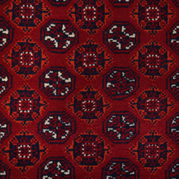 Burgundy Red Afghan Khoja Roshnai Rug 3'4" x 4'9" Hand-Knotted | No. AL64819
