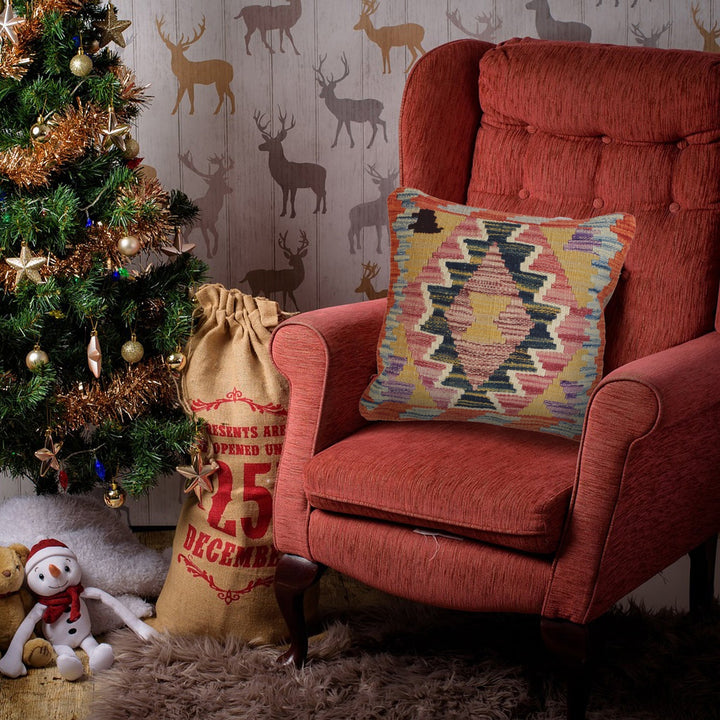 Square Size Kelim Cushion 1' 5" x 1' 5" - No. AL32107