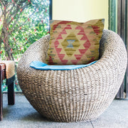 Square Size Kelim Cushion 1' 4" x 1' 5" - No. AL82307