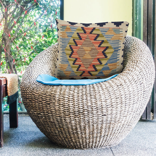 Square Size Kelim Cushion 1' 5" x 1' 5" - No. AL76028