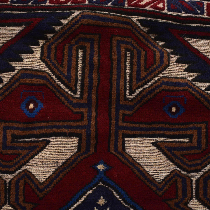 Beige Afghan Barjasta Rug 3'9" x 5'8" Hand-Knotted | No. AL44577