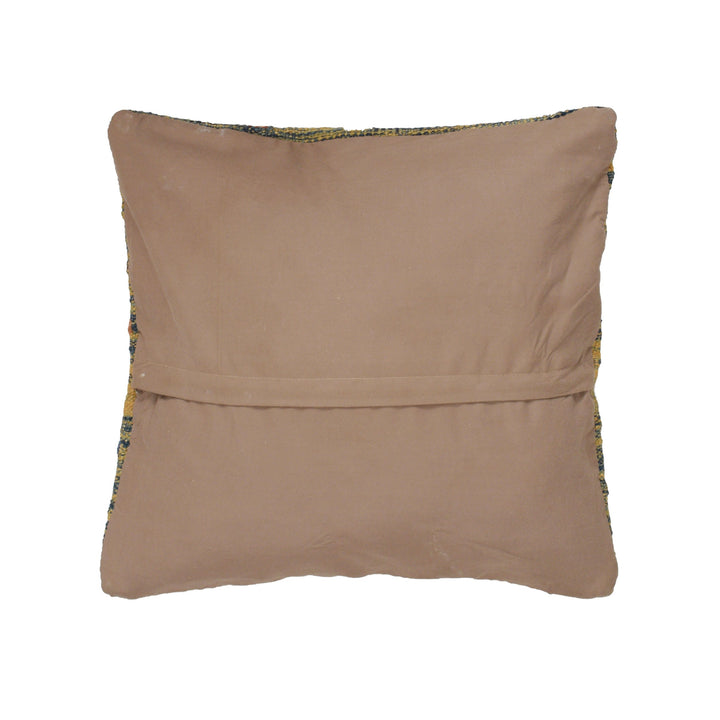 Afghan Kilim Cushion 1' 4" x 1' 5" Flat-Weave detail