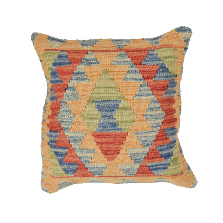 Afghan Kelim Cushion 1' 5" x 1' 5" Flat-Weave