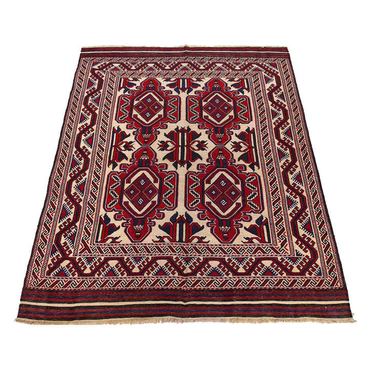 Afghan Saghari Kilim 6' 10" x 9' 4" - No. AL21003