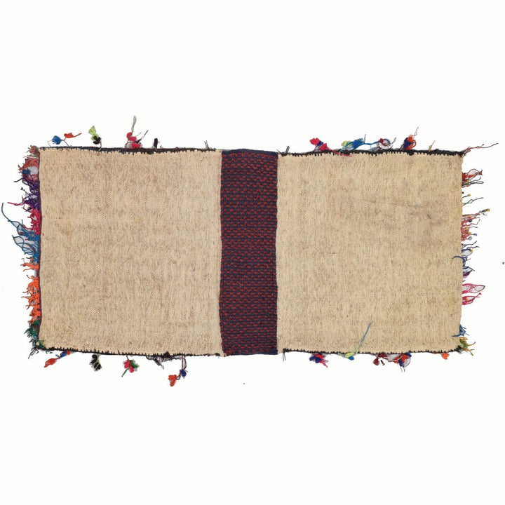 Afghan Saddle Bag Rug 1' 11" x 3' 10" Hand-Knotted detail
