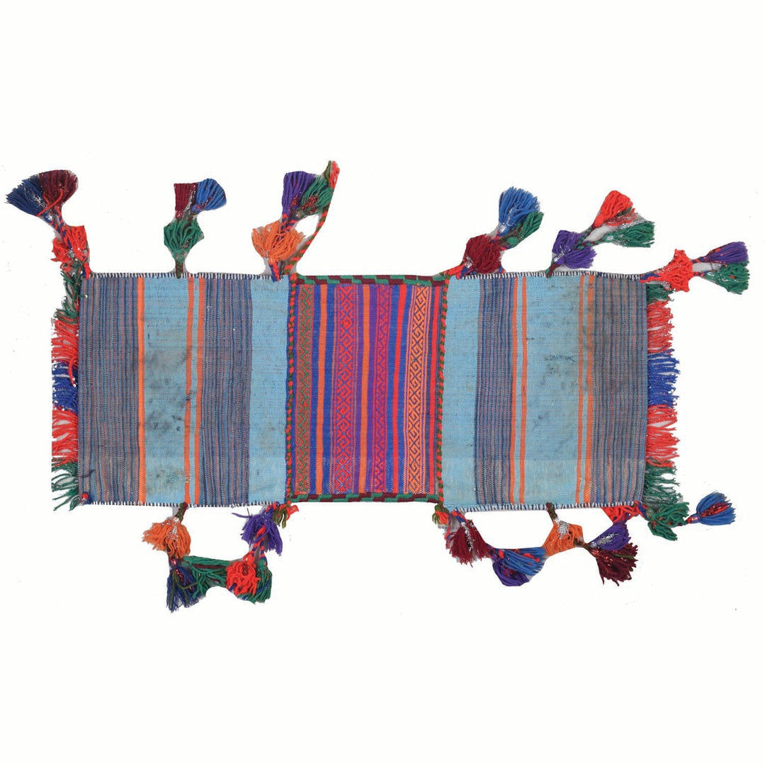 Afghan Saddle Bag Rug 1' 0" x 2' 6" Hand-Knotted detail