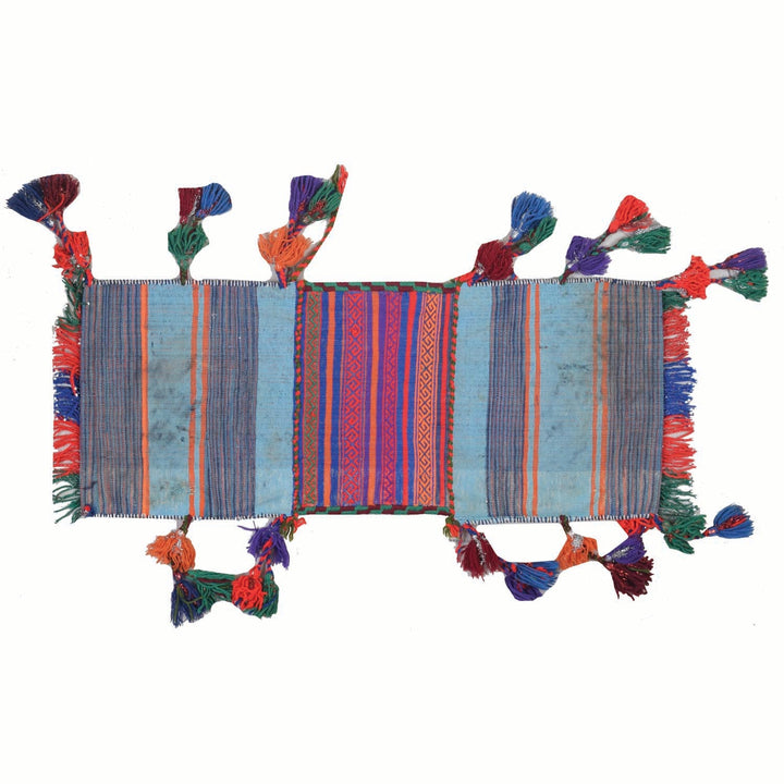 Afghan Saddle Bag Rug 1' 0" x 2' 6" Hand-Knotted detail
