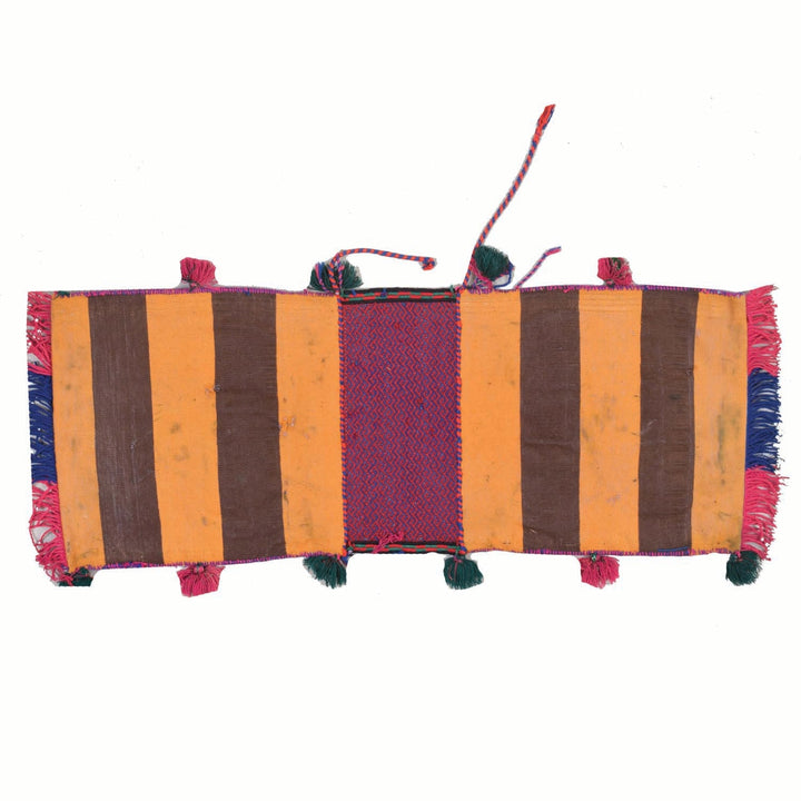Afghan Saddle Bag Rug 1' 0" x 2' 8" Hand-Knotted detail
