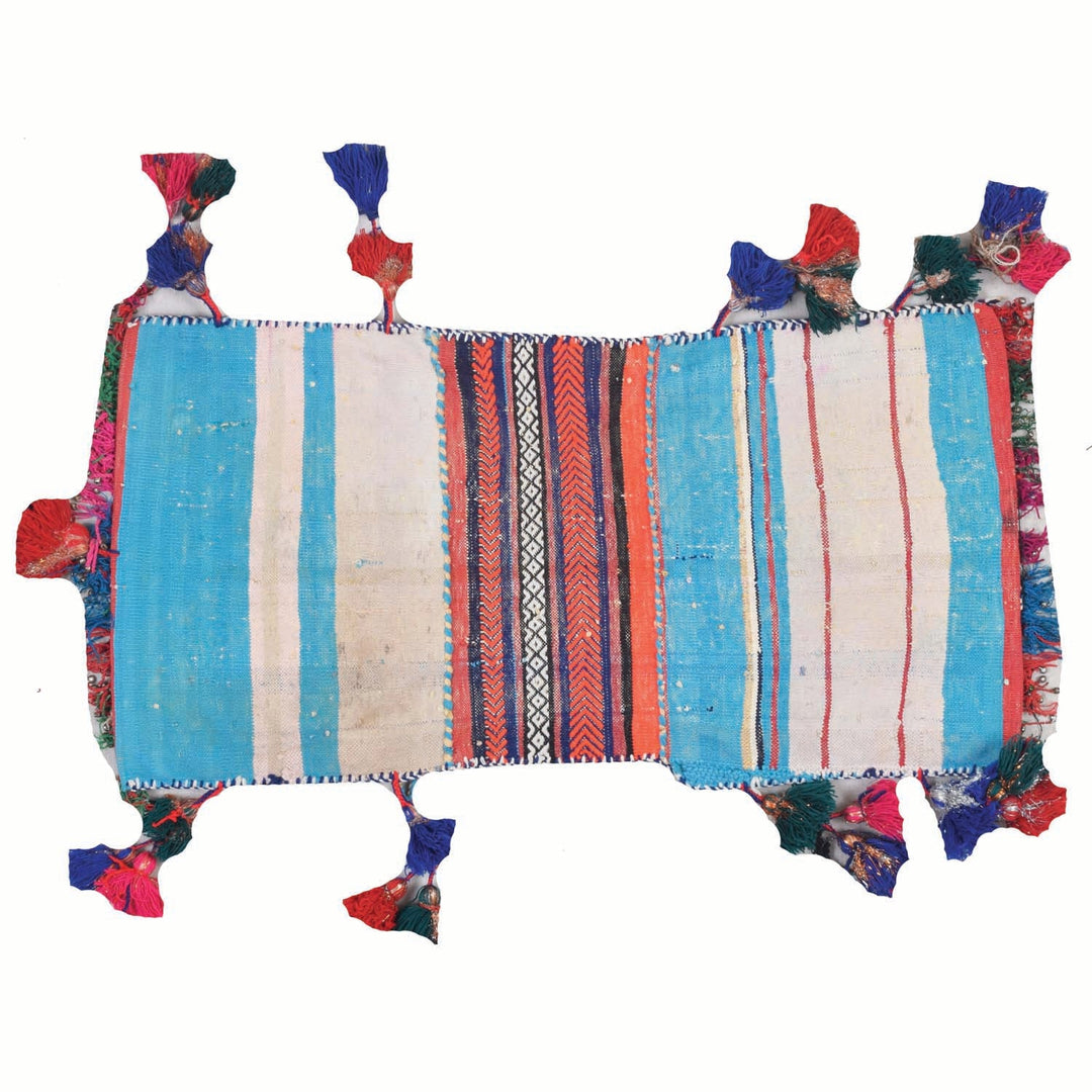 Afghan Sadde Bag Rug 1' 2" x 2' 6" Hand-Knotted detail