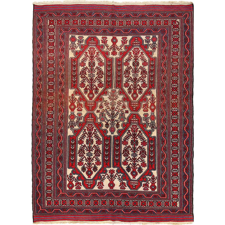 Handmade Flat Weave Kilim 6' 6" x 8' 11" - No. AL11444