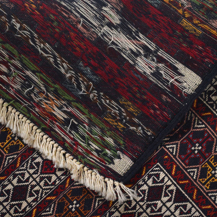 Beige Maliki Kilim Rug 3' 4" x 5' 1" Hand-Knotted | No. AL38065