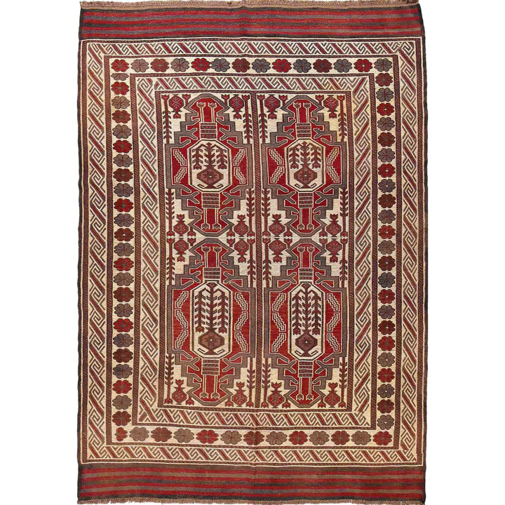 Afghan Saghari Kilim 6' 5" x 9' 2" - No. AL89852
