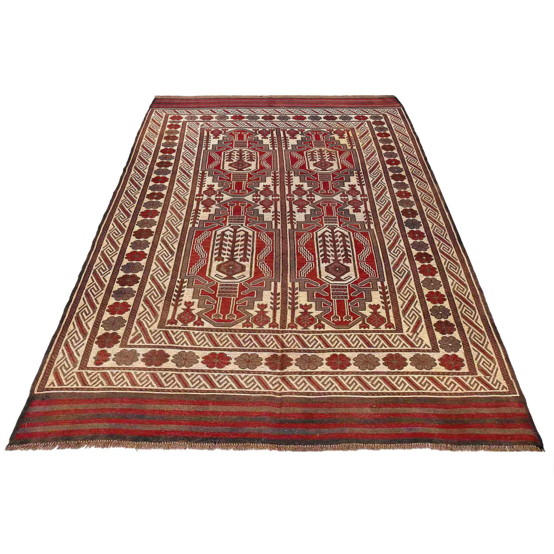 Afghan Saghari Kilim 6' 5" x 9' 2" - No. AL89852